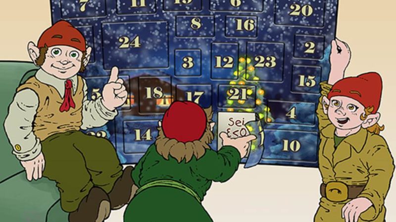 Die Startseite des Mathe-Adventskalenders | Illustration: Michael Gralmann