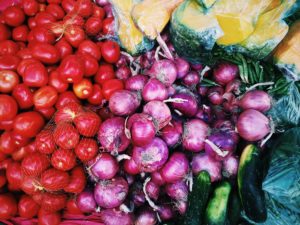 Gemüse auf dem Wochenmarkt
