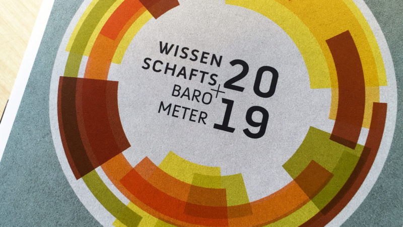 Broschüre des Wissenschaftsbarometers 2019